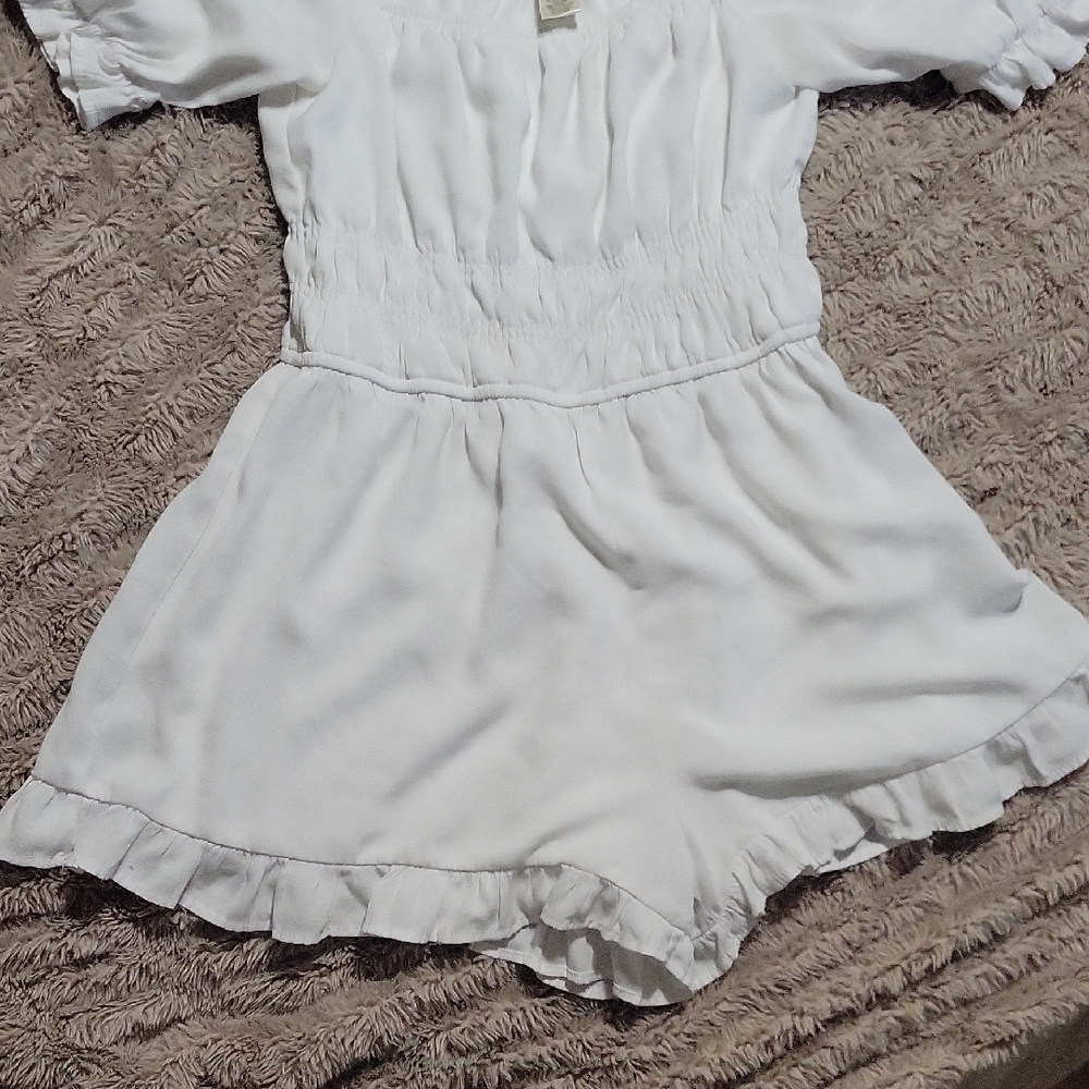 Altard State White Ruffled Romper - Picture 5 of 7